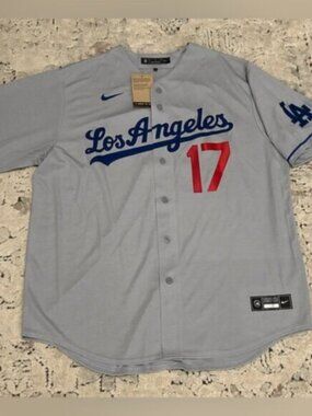 Nike Authentic Los Angeles Dodgers Gray Shohei Ohtani #17 Jersey